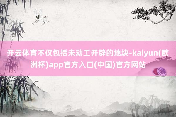 开云体育不仅包括未动工开辟的地块-kaiyun(欧洲杯)app官方入口(中国)官方网站