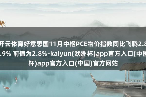 开云体育好意思国11月中枢PCE物价指数同比飞腾2.8% 预估为2.9% 前值为2.8%-kaiyun(欧洲杯)app官方入口(中国)官方网站