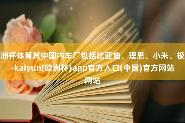 欧洲杯体育其中国内车厂包括比亚迪、理思、小米、极氪-kaiyun(欧洲杯)app官方入口(中国)官方网站