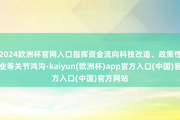 2024欧洲杯官网入口指挥资金流向科技改造、政策性新兴产业等关节鸿沟-kaiyun(欧洲杯)app官方入口(中国)官方网站